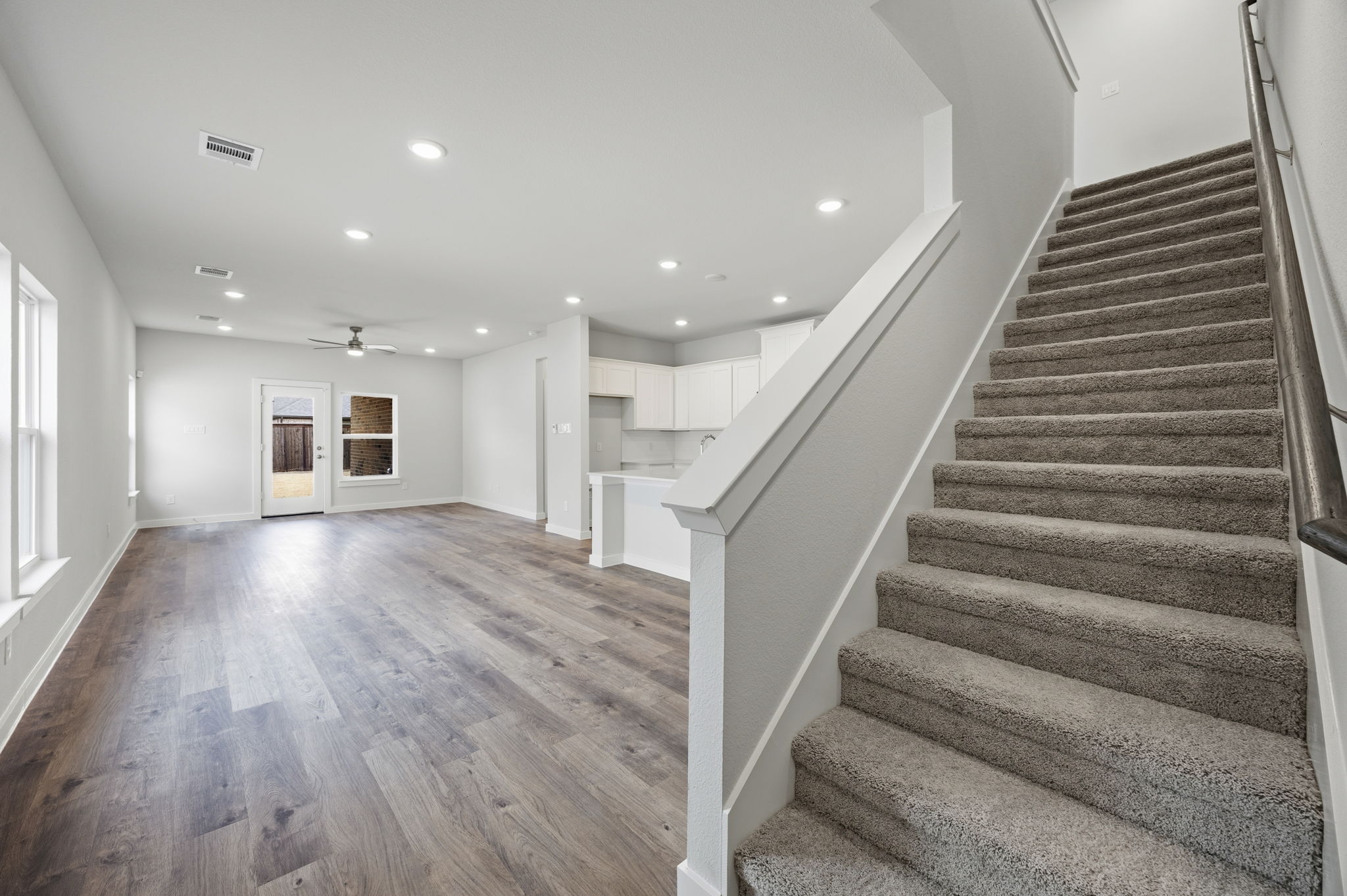A staircase in a house.