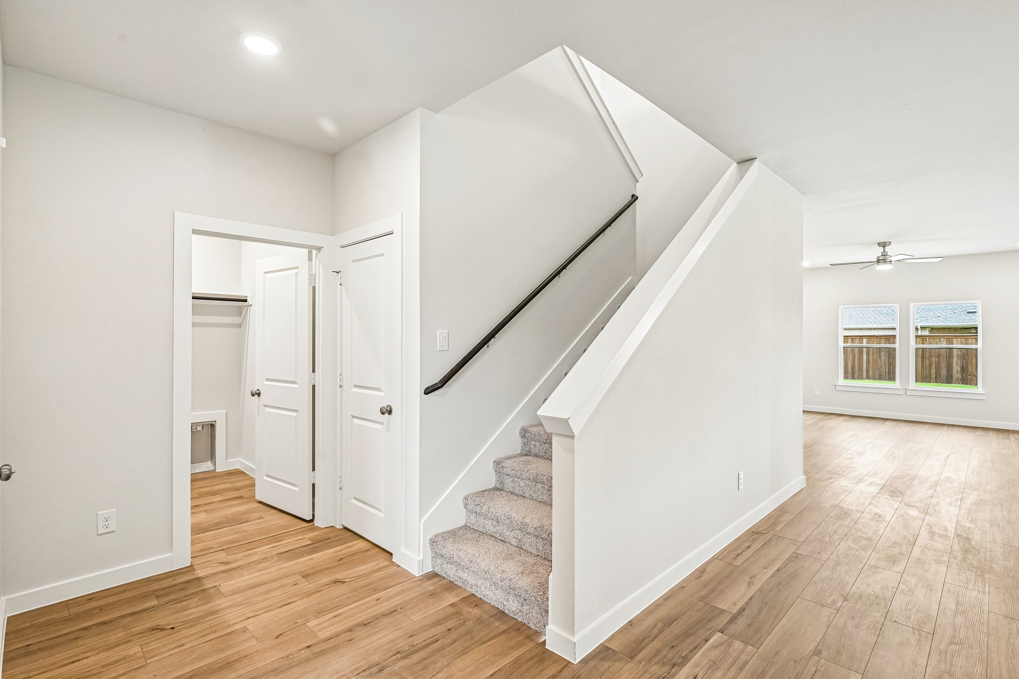 A staircase in a house.
