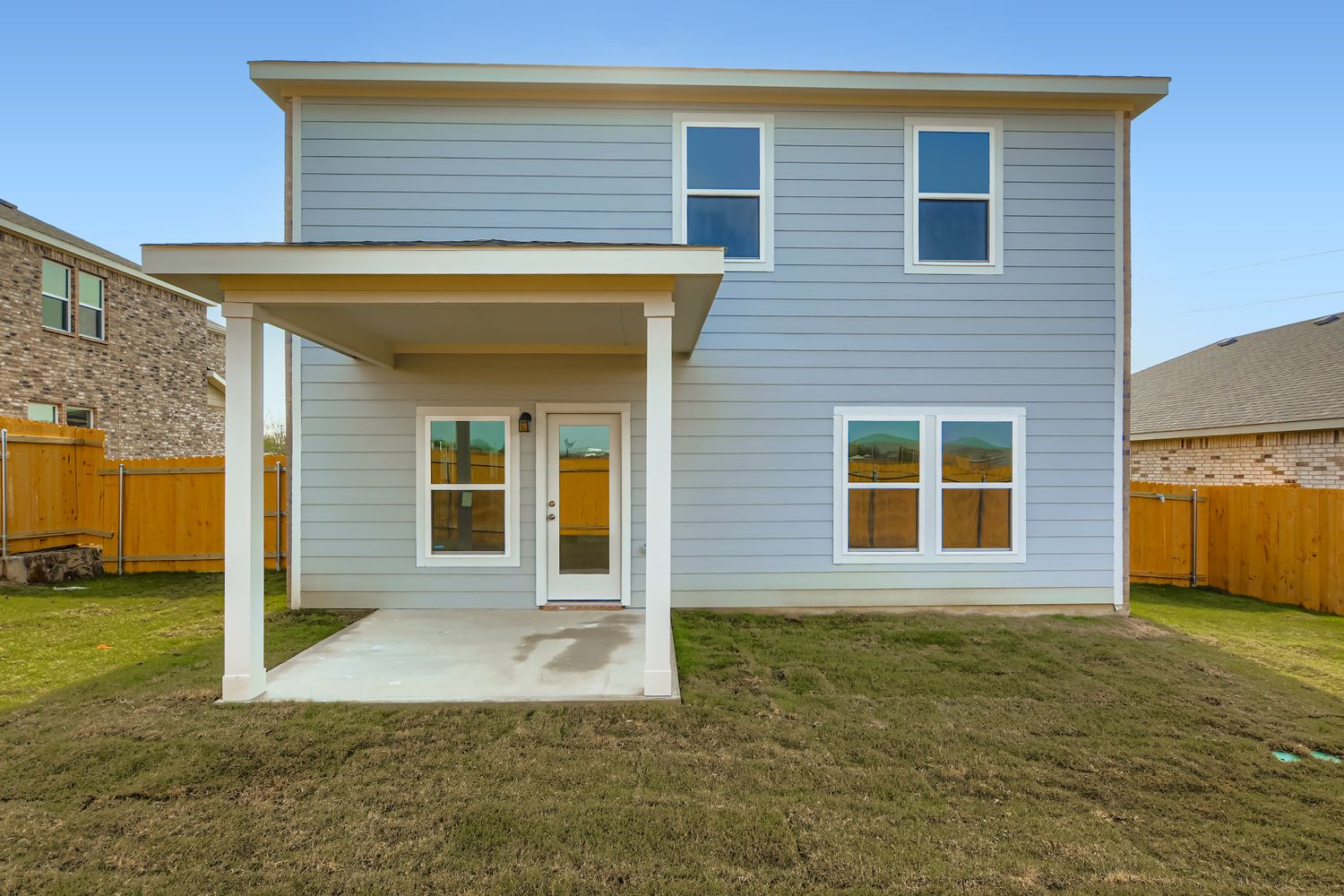 A house with a garage.