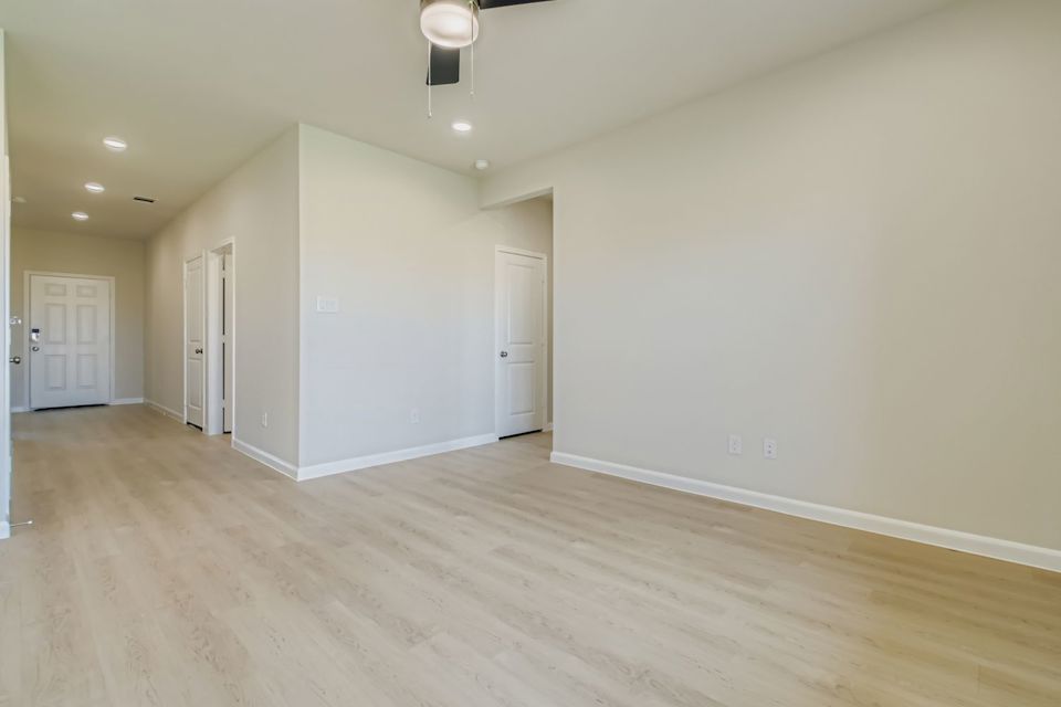 A room with white walls.