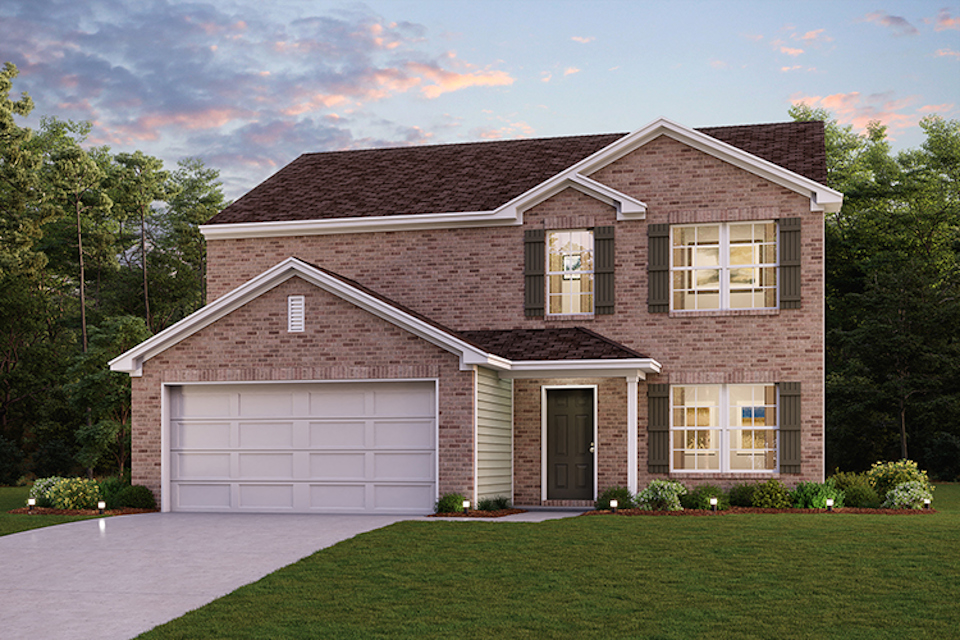 A house with a garage.