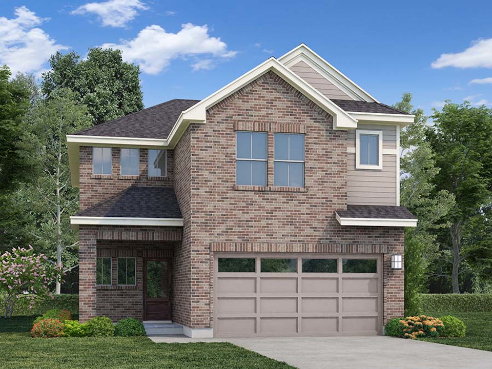 A large brick house.
