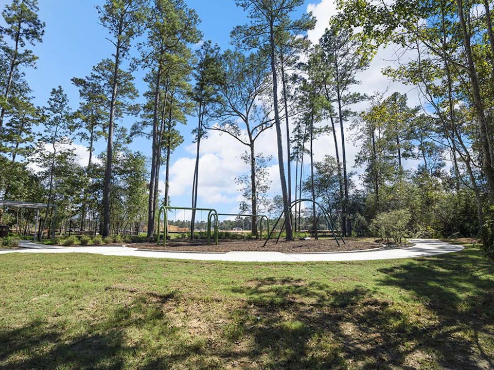 A park with trees.