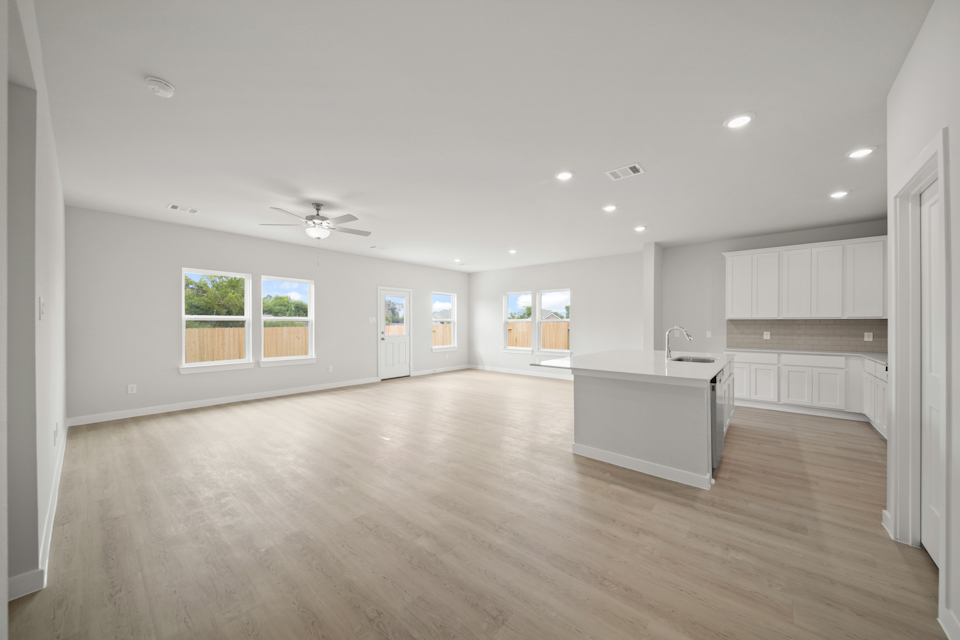 A large empty kitchen.