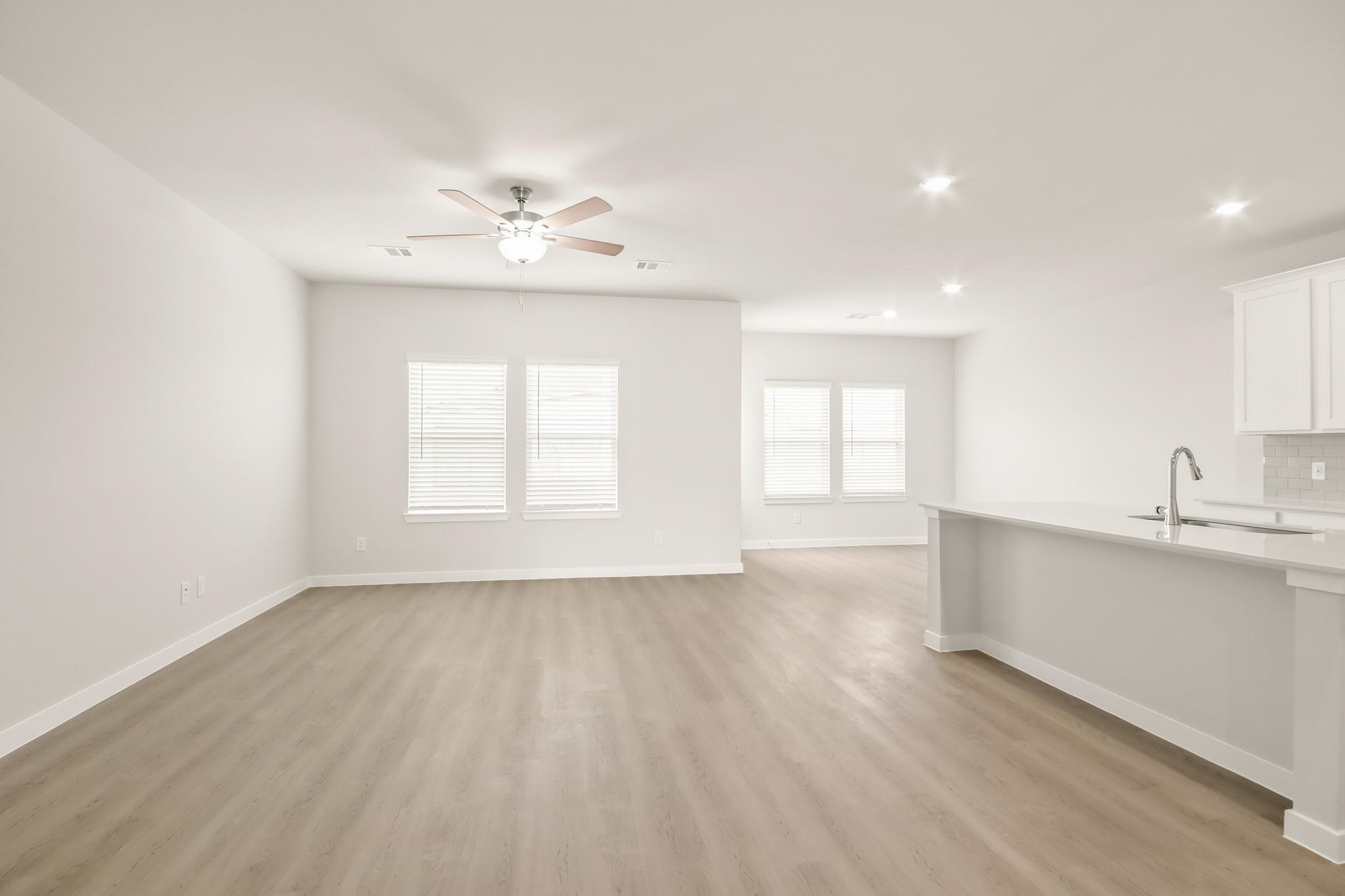 A large empty kitchen.