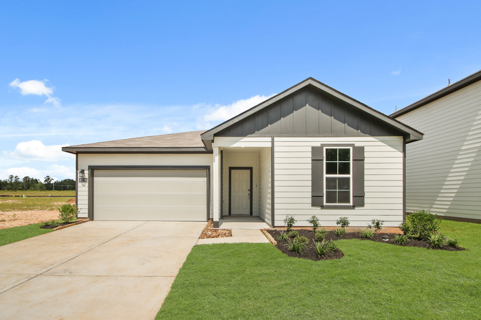 A house with a garage.
