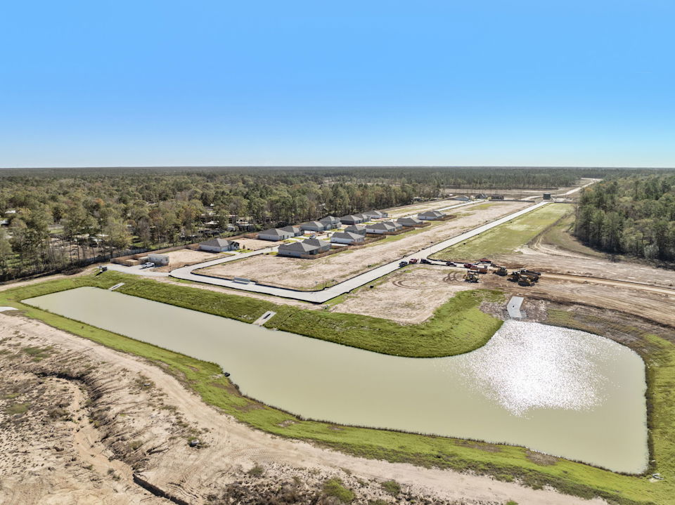 A river with a dam.