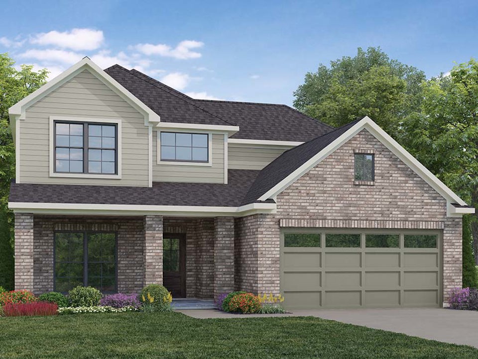 A house with a garage.