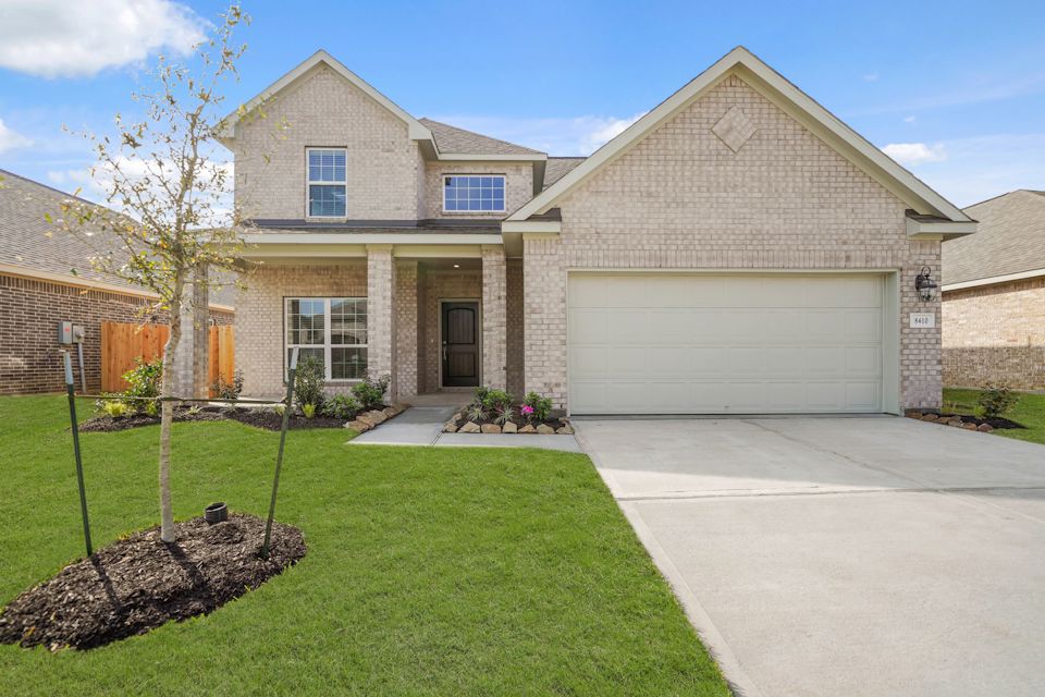 A house with a garage.