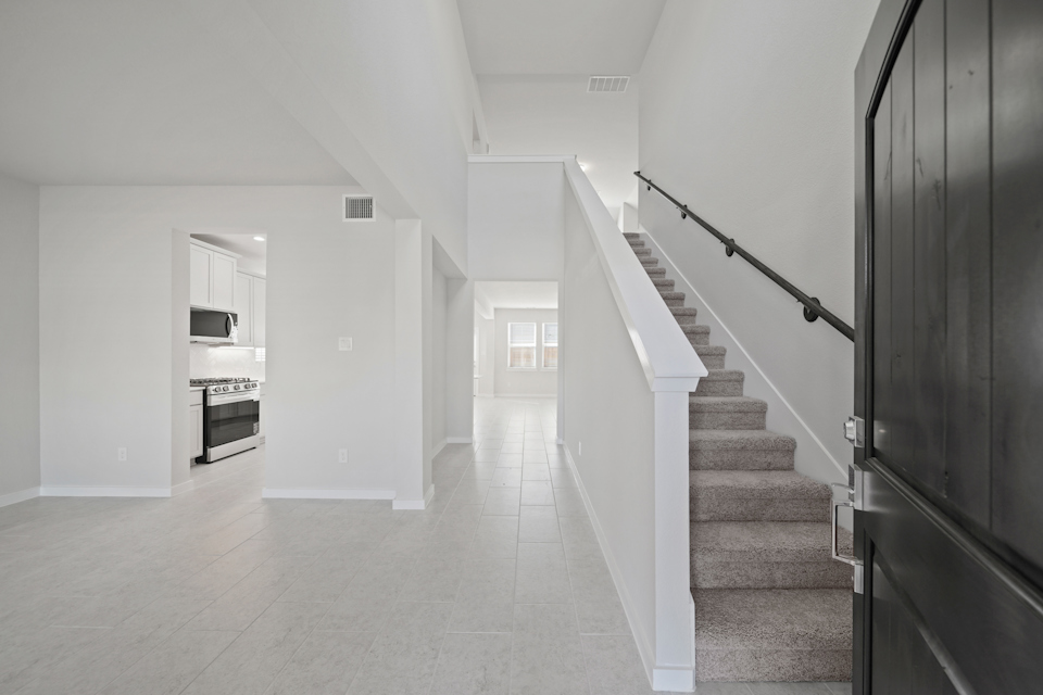 A staircase in a house.