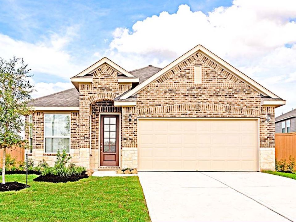 A house with a garage.