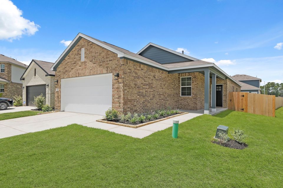 A house with a garage.
