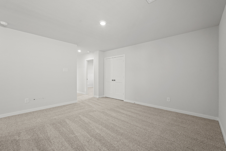A room with white doors.