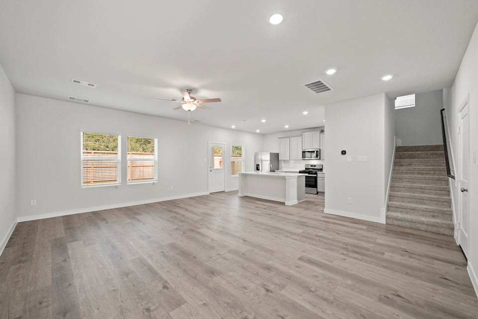 A large empty kitchen.
