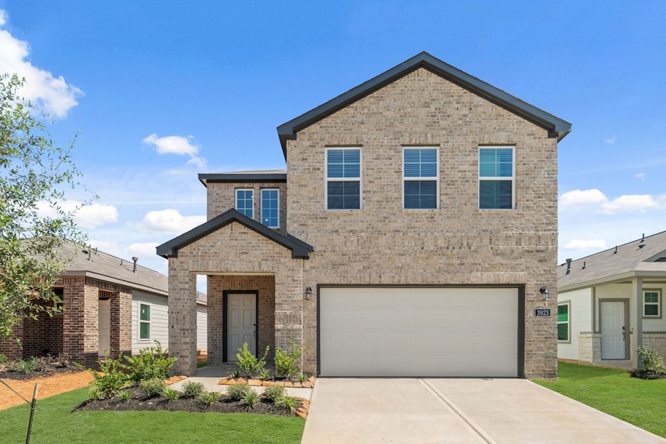 A house with a garage.