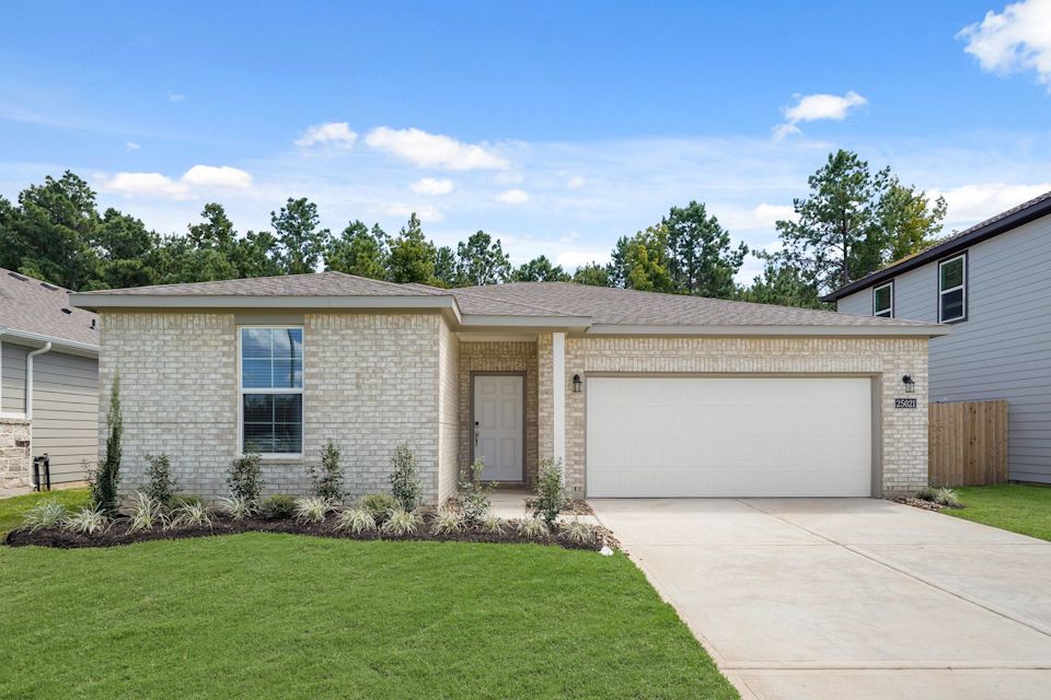 A house with a garage.