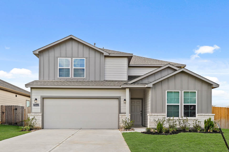 A house with a garage.