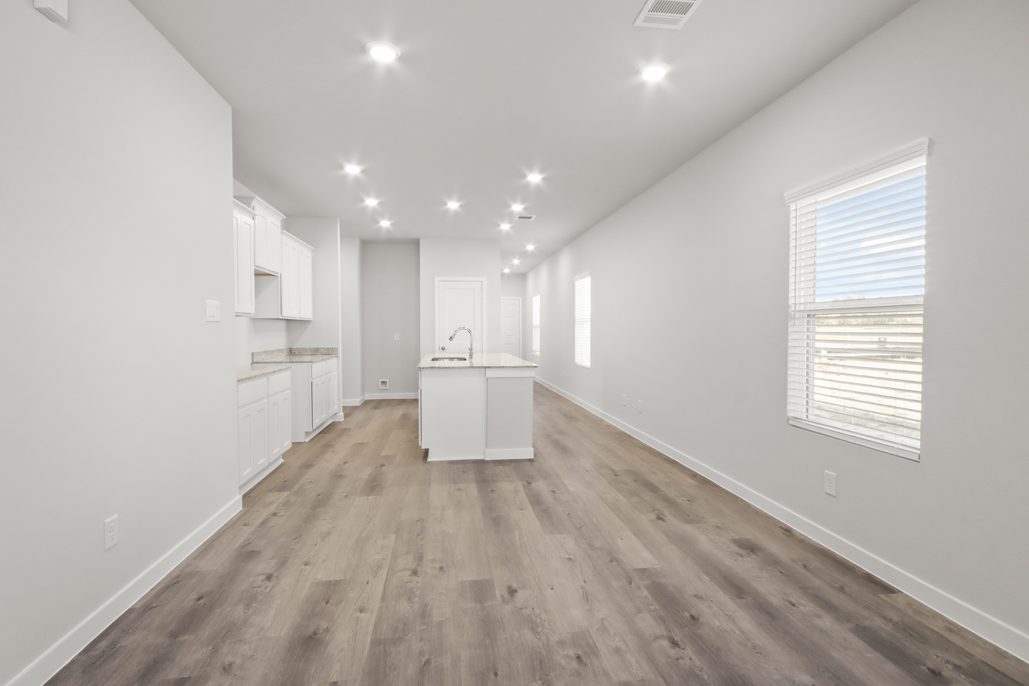 A room with white walls.