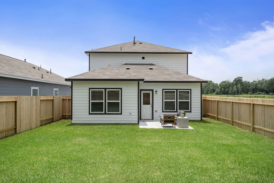 A house with a yard.