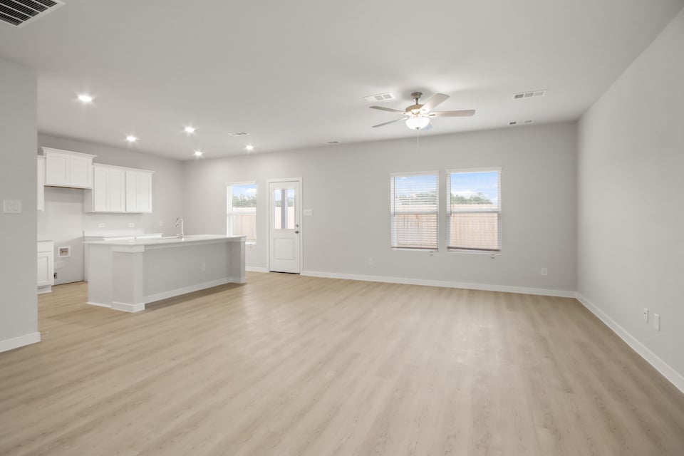 A large empty kitchen.