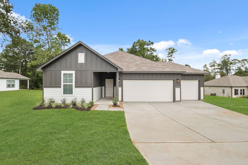 A house with a garage.