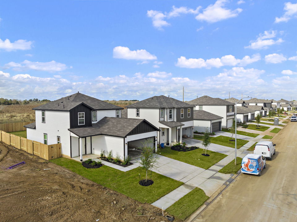 A row of houses.