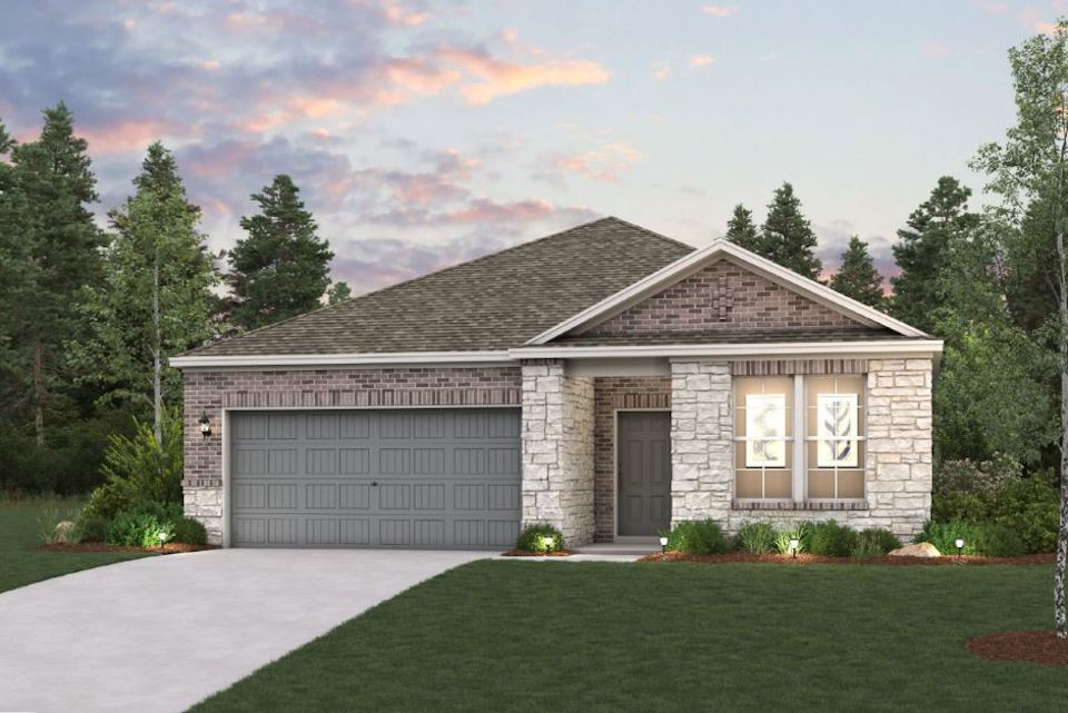 A house with a garage.