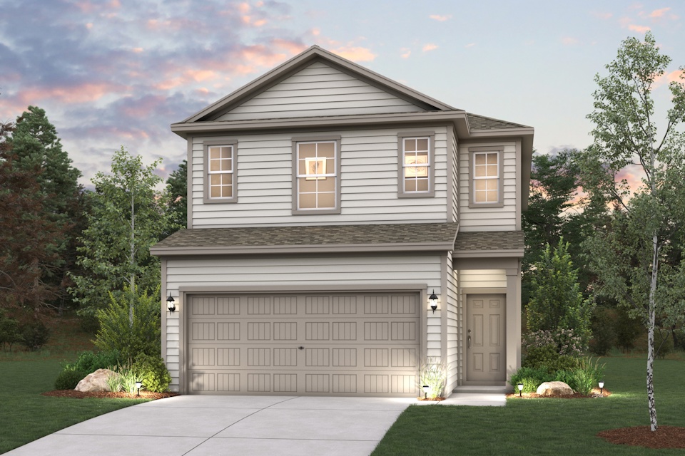 A house with a garage.