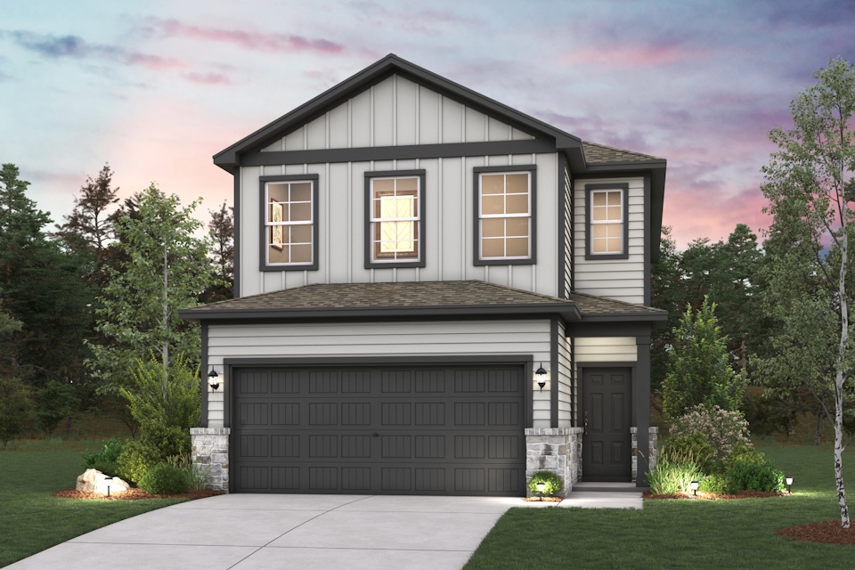 A house with a garage.