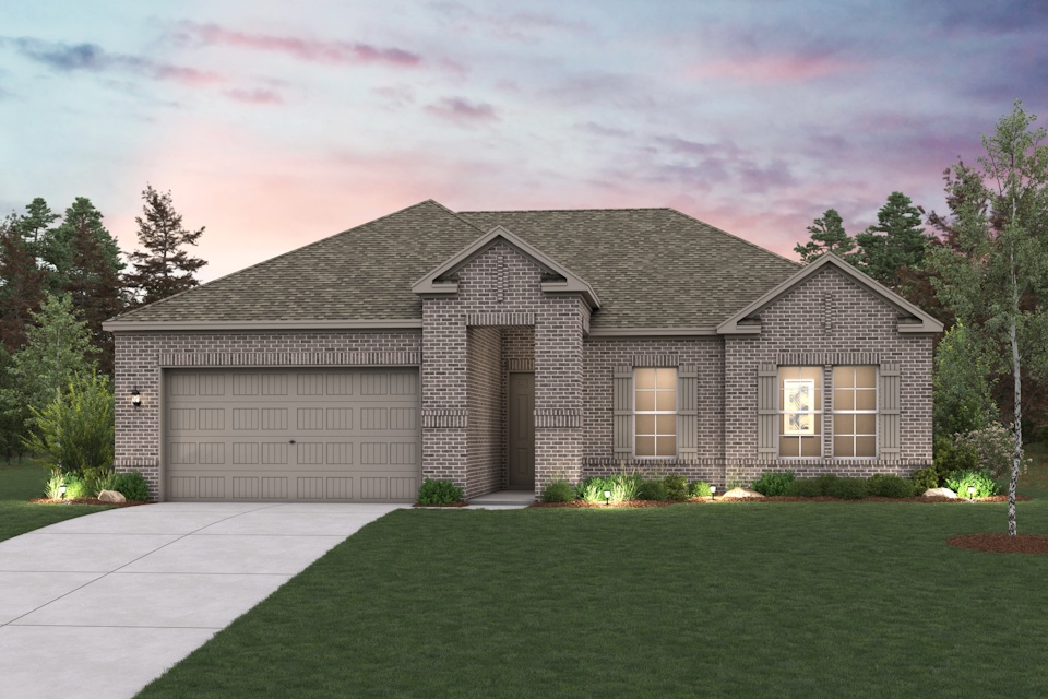 A house with a garage.