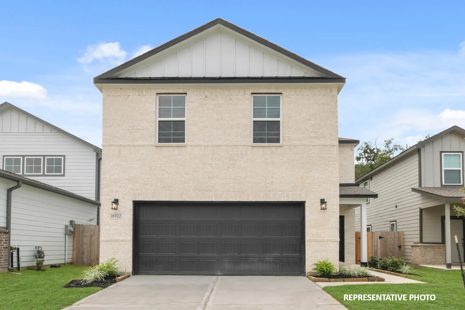 A house with a garage.