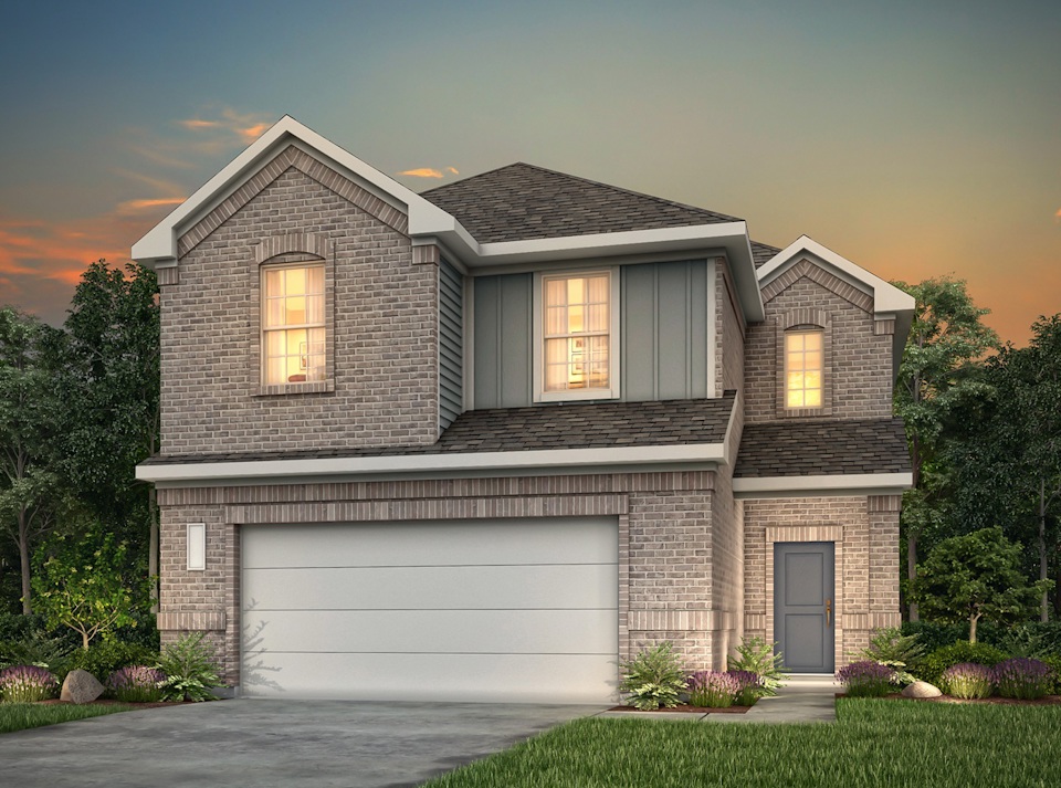 A house with a garage.