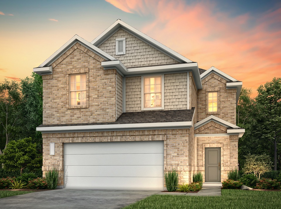 A house with a garage.