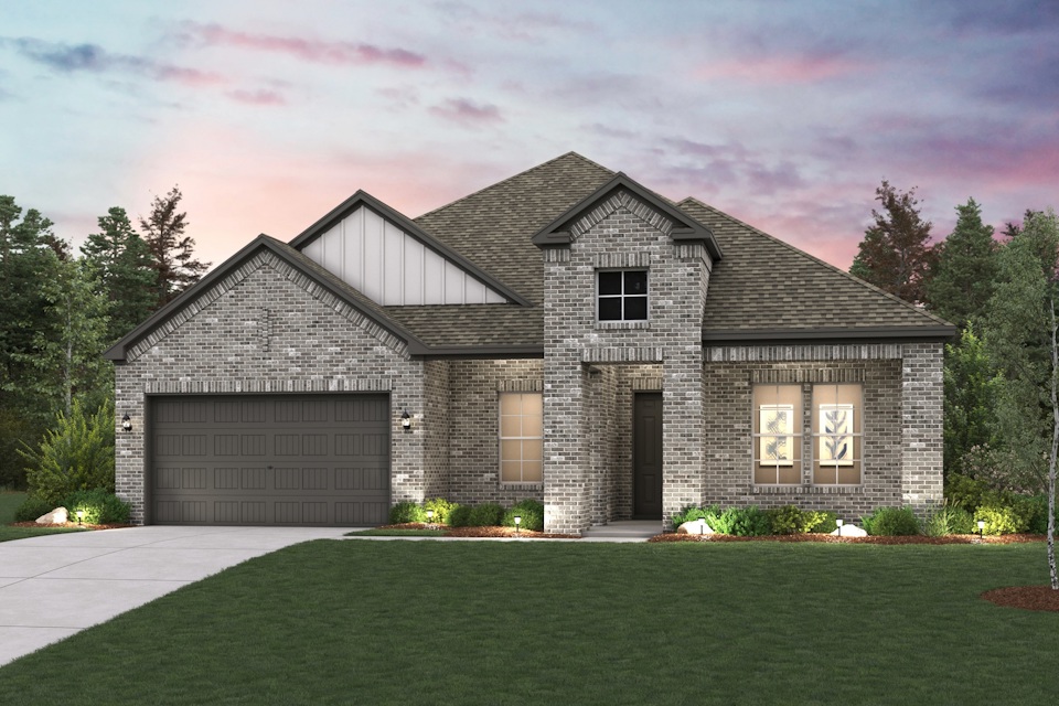 A house with a garage.