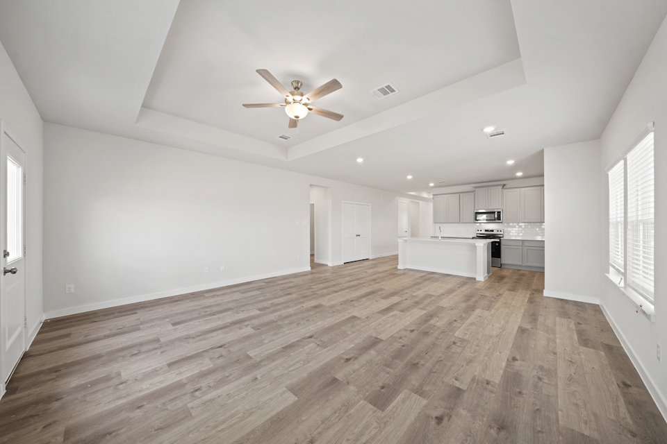 A large empty kitchen.