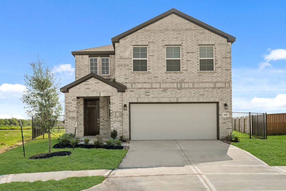 A house with a garage.