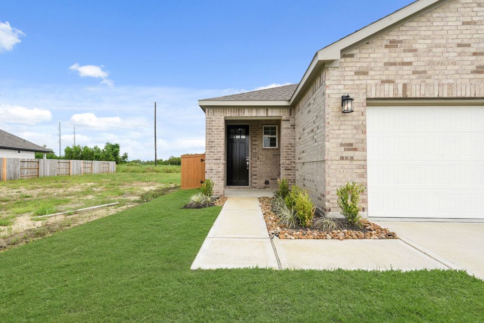 A house with a garage.