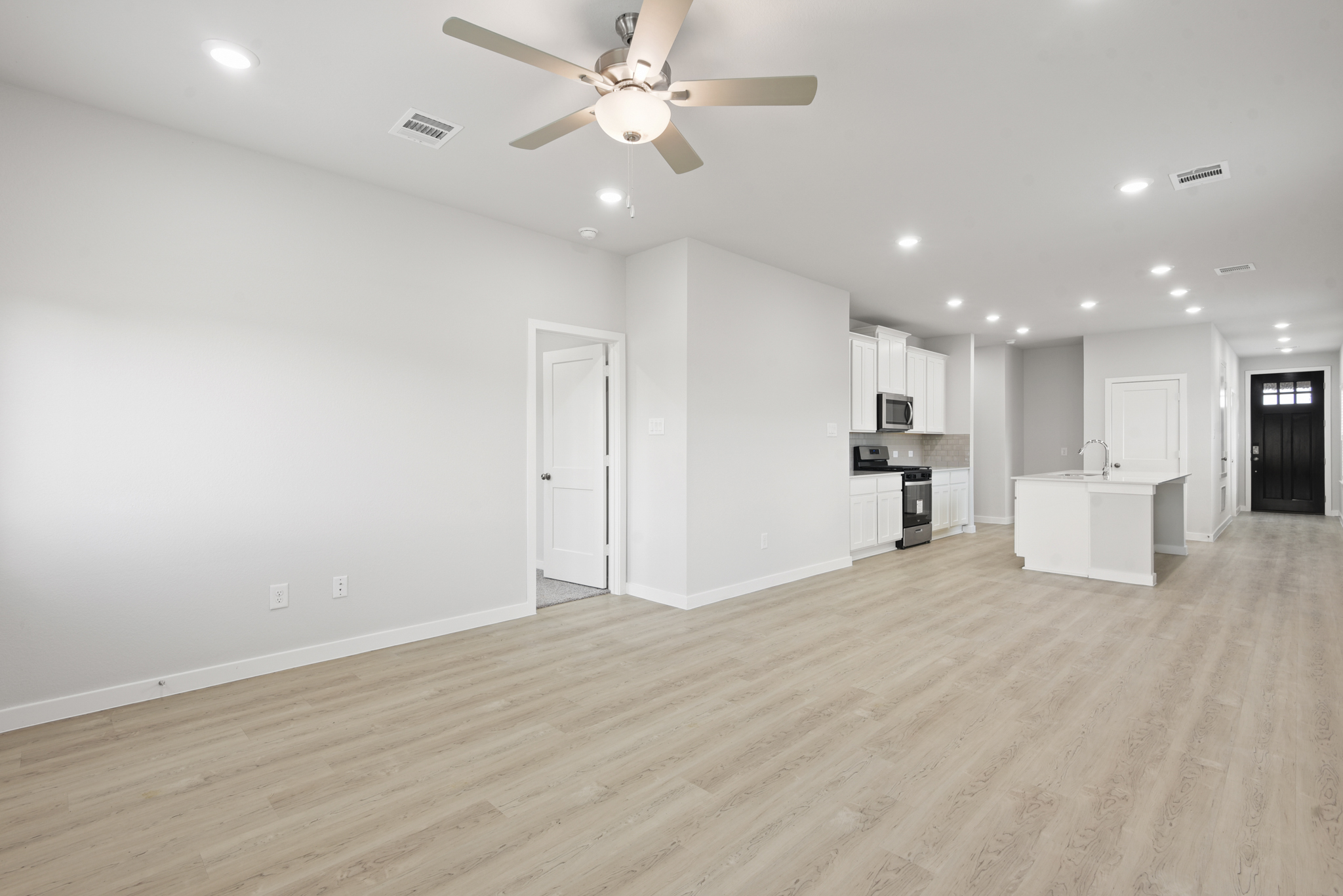 A large empty kitchen.