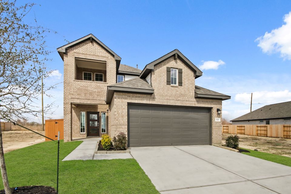 A house with a garage.