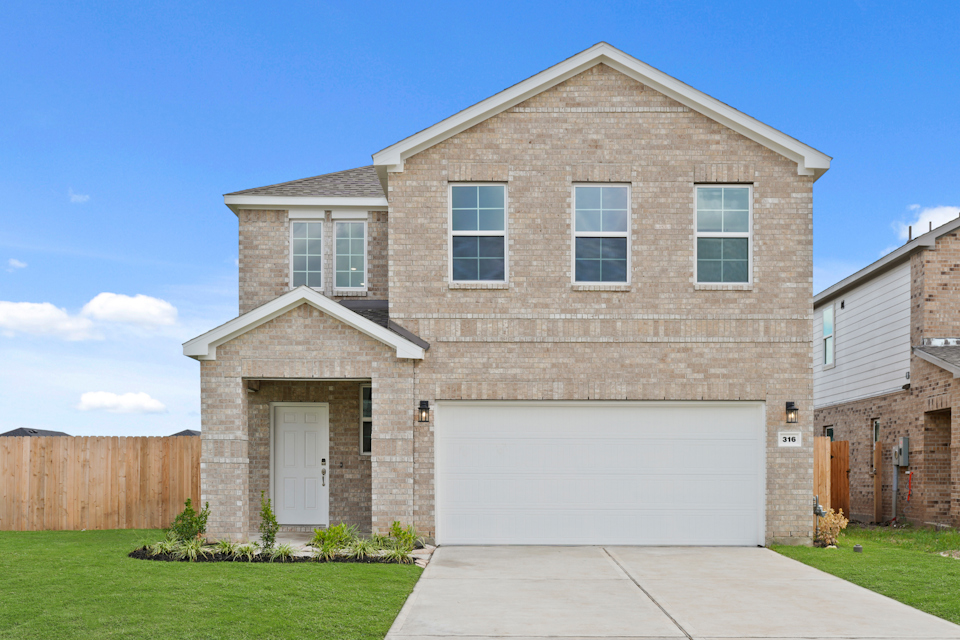 A house with a garage.