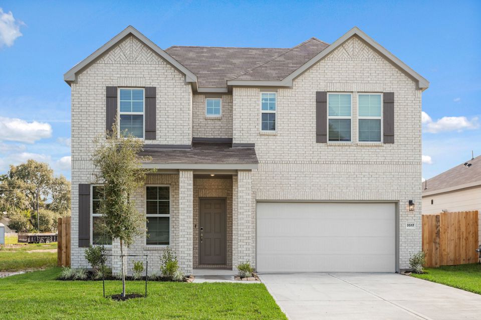 A house with a garage.