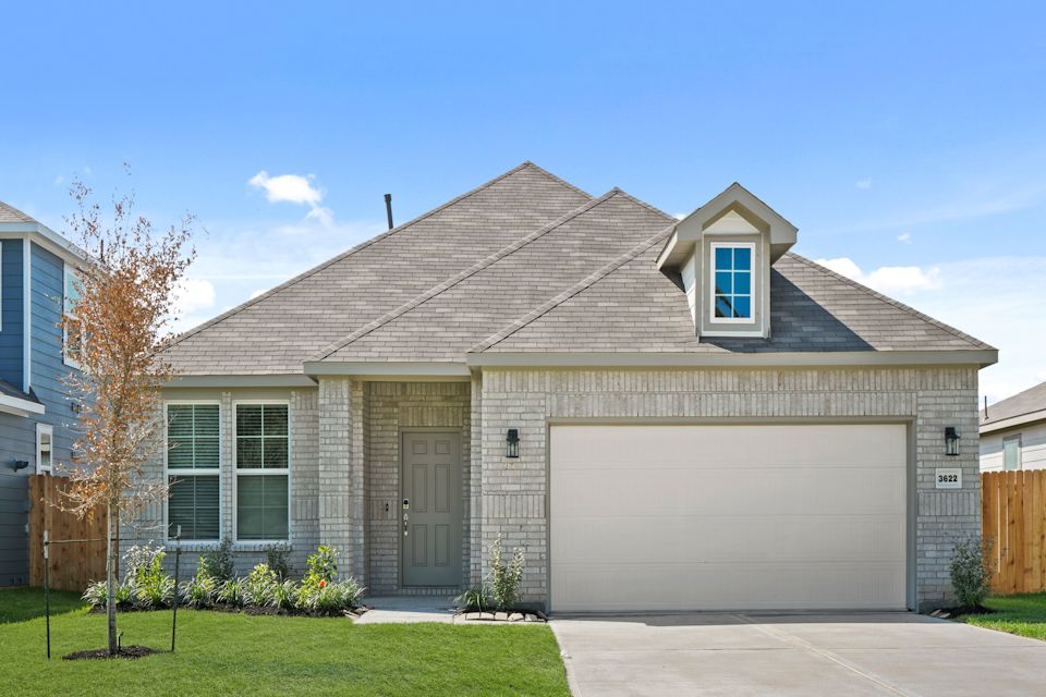 A house with a garage.
