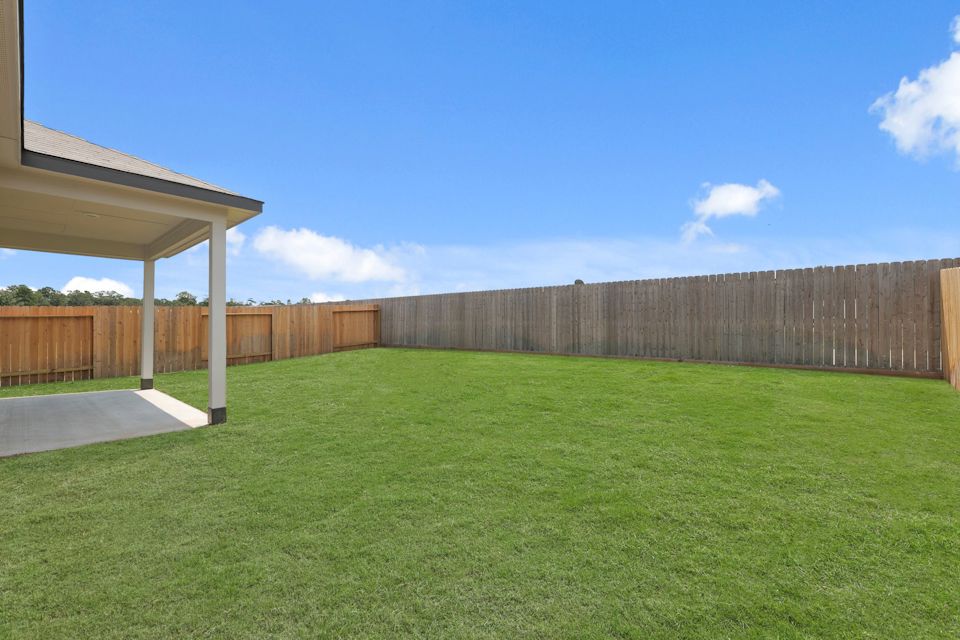 A fenced in yard.