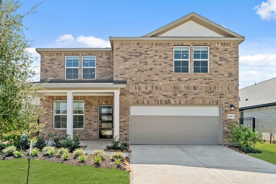 A house with a garage.