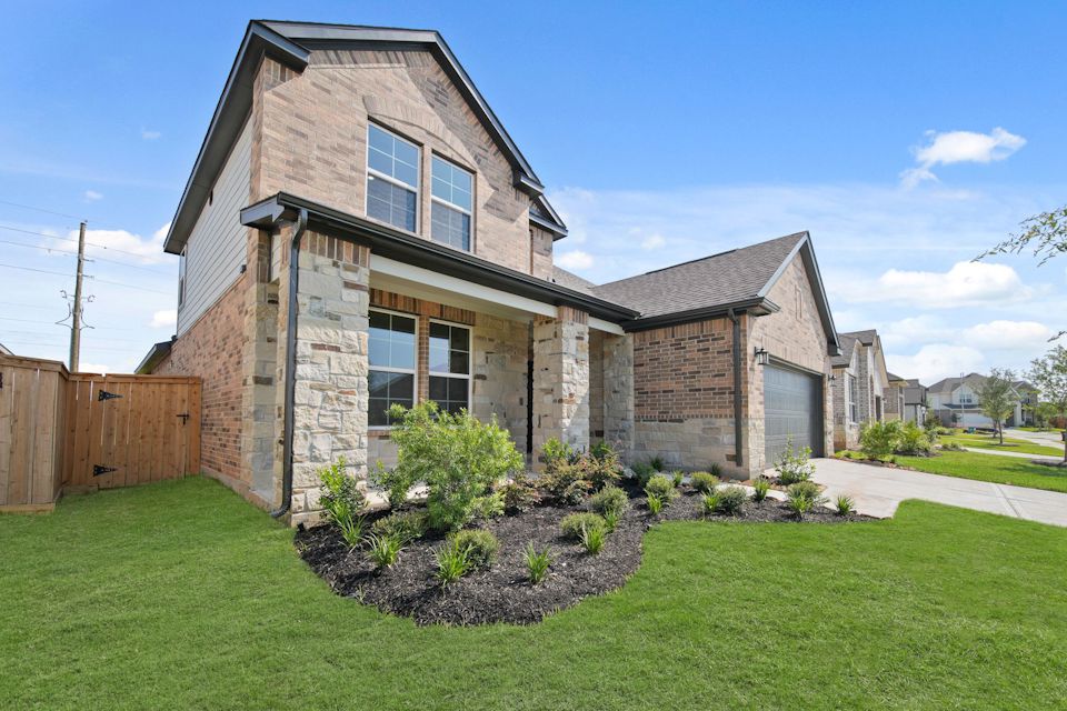 A house with a yard.