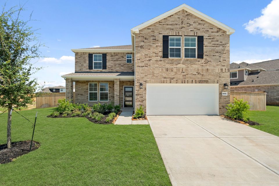 A house with a driveway.
