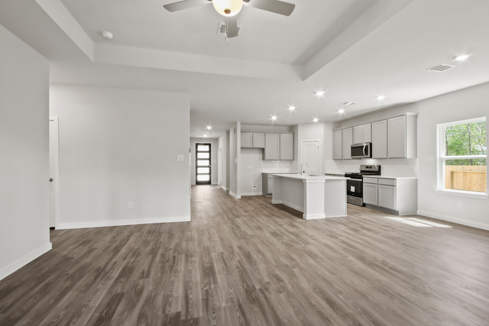 A large empty kitchen.