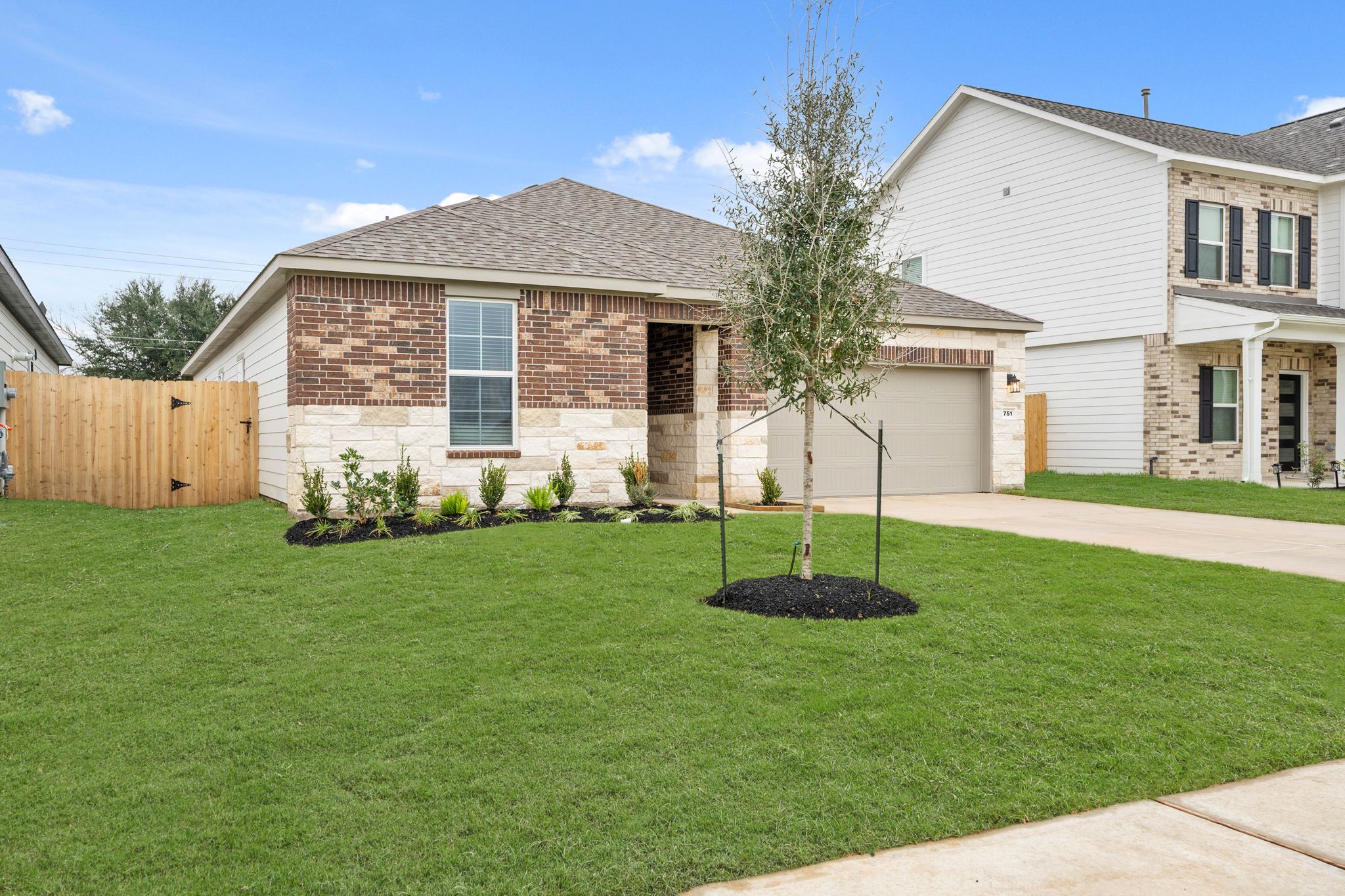 A house with a large yard.