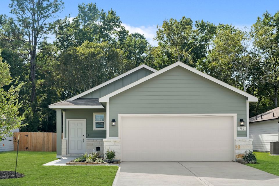 A house with a garage.