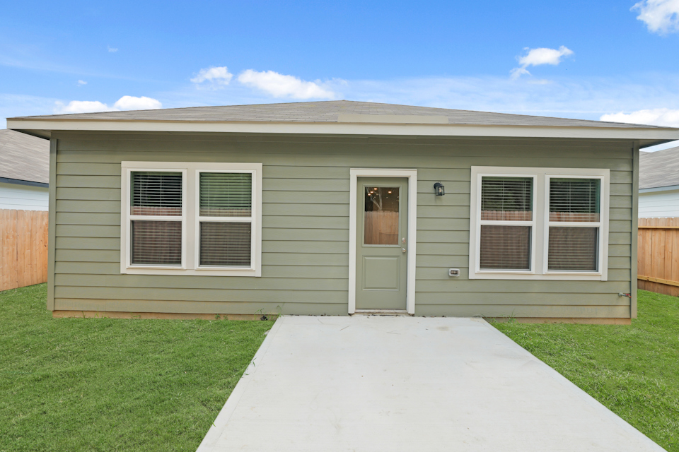 A house with a garage.